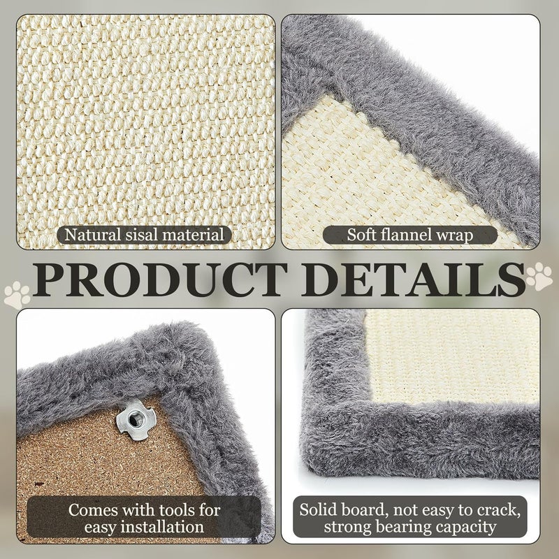 23.8 x 8.5 Inch Cat Tree Tower Accessories Replacement Ladder Sisal Ladder Accessories Sisal Scratching Board for Cat Condo/DIY/Activity Center to Play and Sleep - Image 3