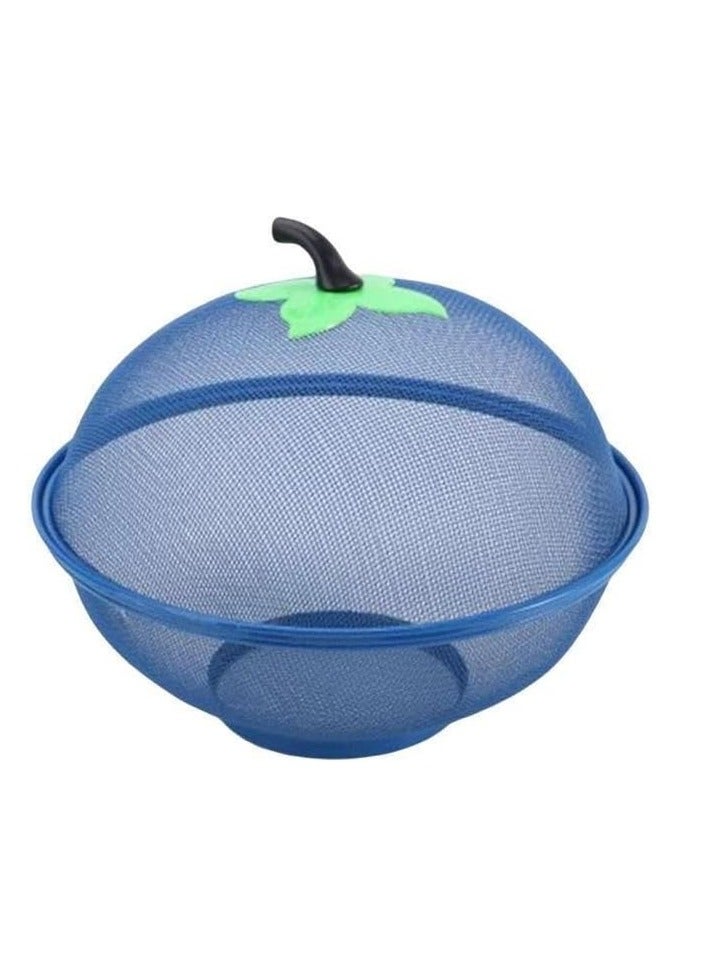 Fruit Basket With Cover Apple Shape Mesh Strainer Iron For Kitchen Counter Top Storage  - Image 1