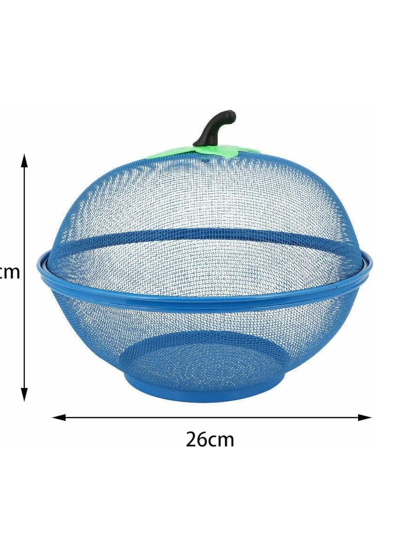 Fruit Basket With Cover Apple Shape Mesh Strainer Iron For Kitchen Counter Top Storage  - Image 3