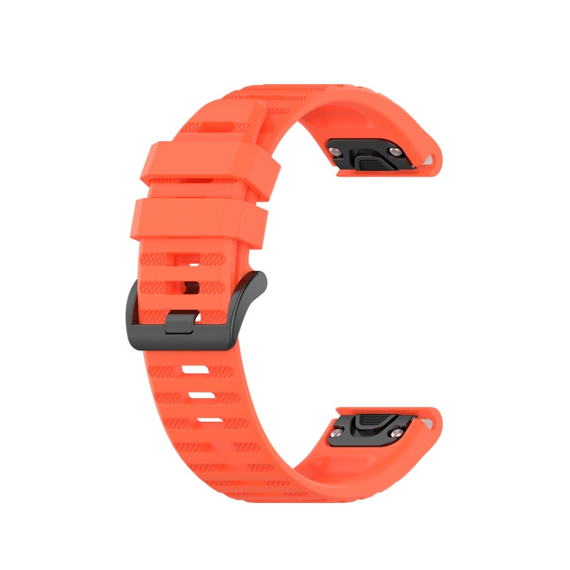 S-TOP For Garmin Fenix 7 Pro 47mm Sports Silicone Watch Band(Coral Red) - Image 1