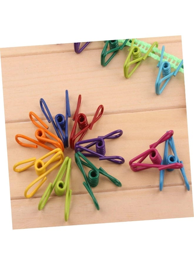 Small, multi-colored metal clips — strong and durable for organizing papers, files, and everyday use at home and the office; suitable for all tasks and in cheerful colors - 12 pieces - Image 4