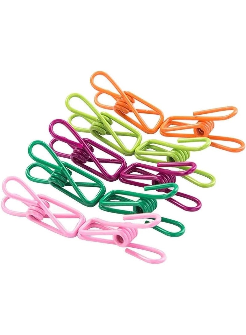 Small, multi-colored metal clips — strong and durable for organizing papers, files, and everyday use at home and the office; suitable for all tasks and in cheerful colors - 12 pieces - Image 5