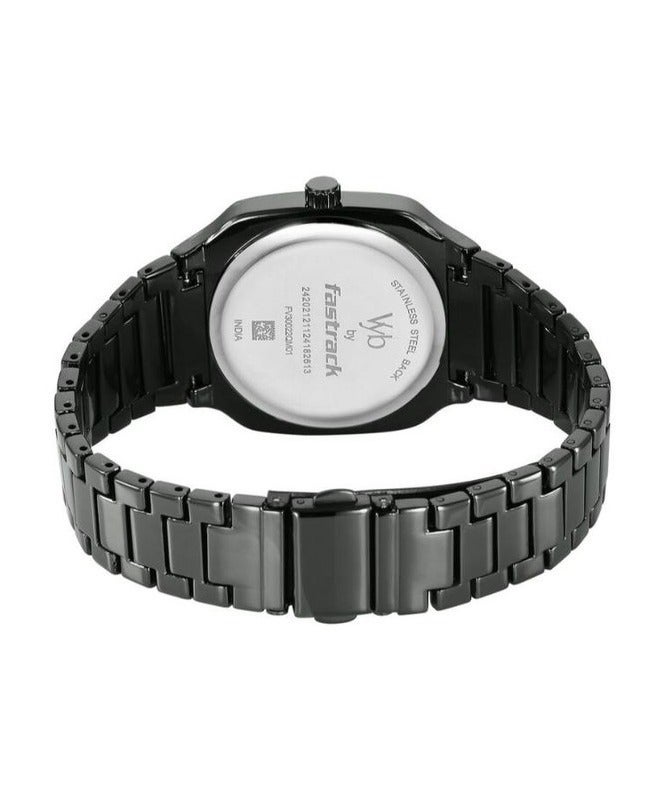 fastrack Vyb Maverick Fastrack By Titan Quartz Analog Grey Dial Metal Strap Watch For Men fv30022qm01 - Image 5