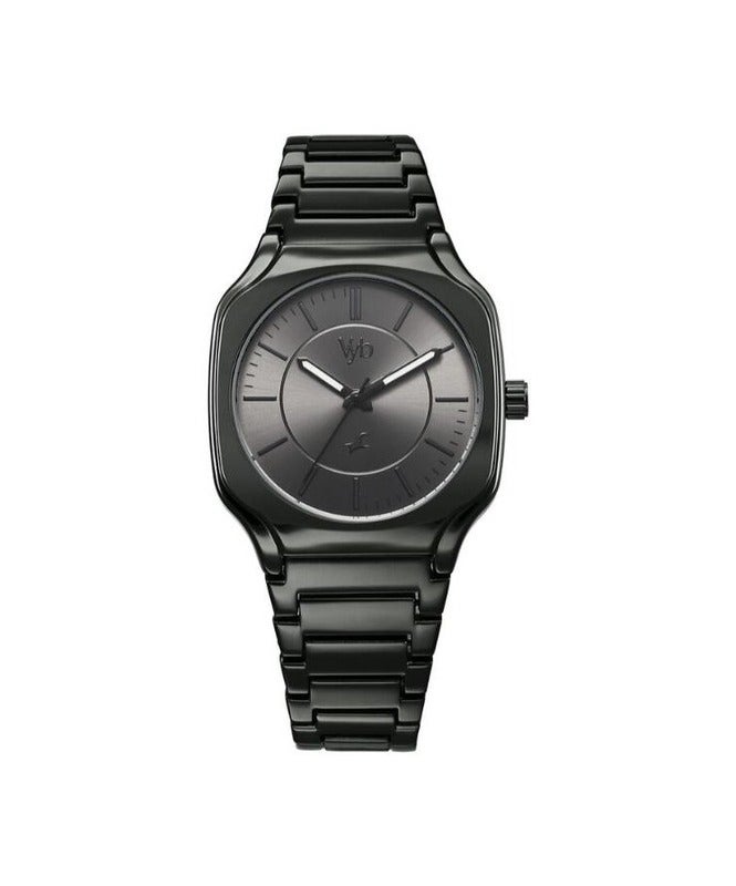 fastrack Vyb Maverick Fastrack By Titan Quartz Analog Grey Dial Metal Strap Watch For Men fv30022qm01 - Image 2