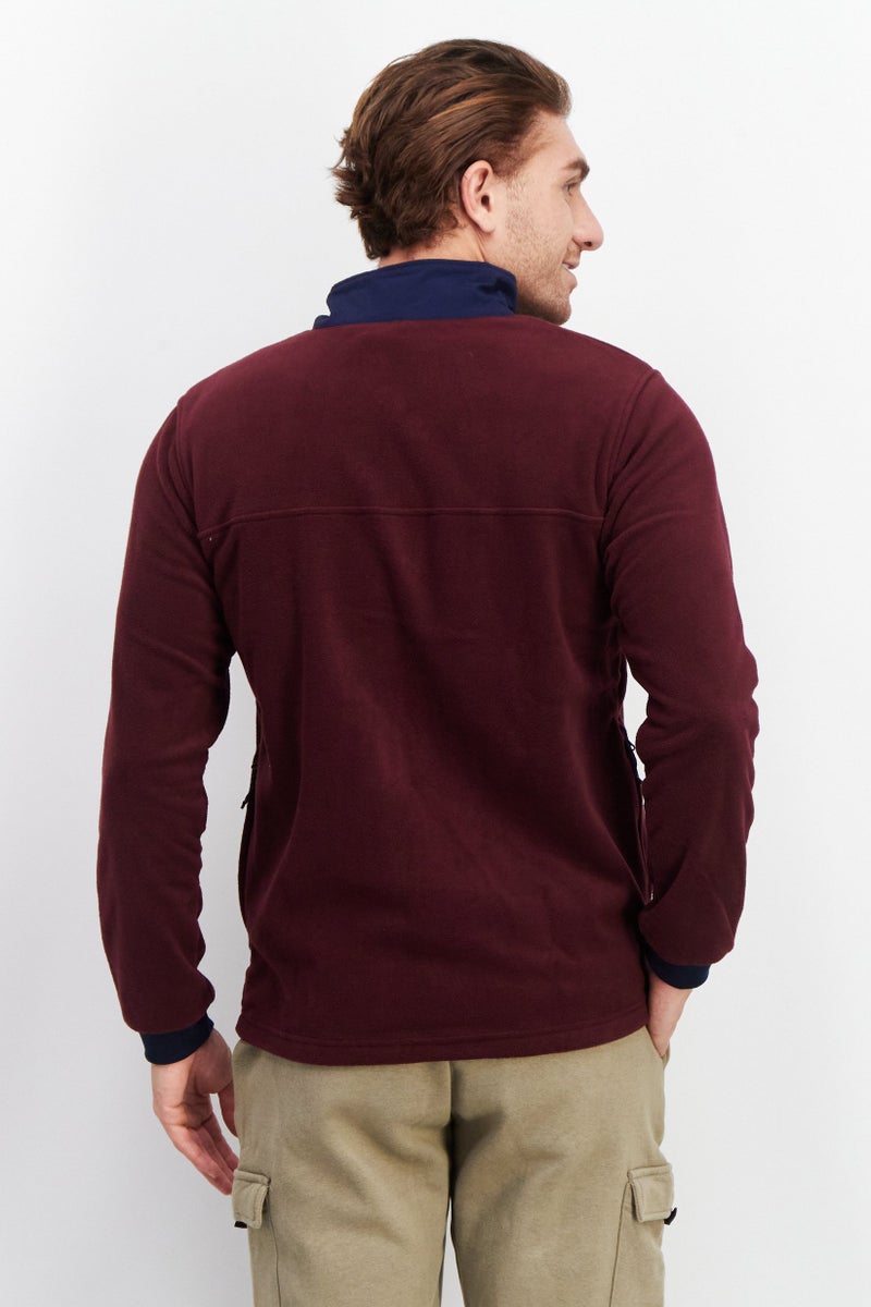 adidas Originals سويت شيرت رياضي للرجال بتصميم لوجو العلامة التجارية، مارون - Image 4