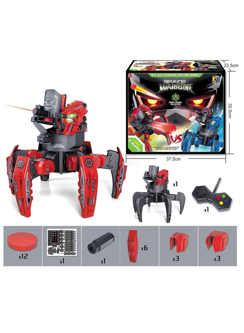 Space wars Dark Spider Space Warrior Blaster Fighting Robot Remote Control Toy With 2 In 1 Disc & Darts Launcher - Image 4