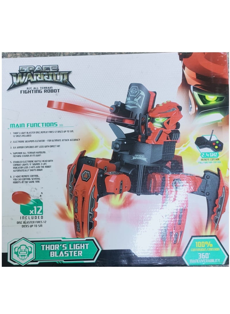 Space wars Dark Spider Space Warrior Blaster Fighting Robot Remote Control Toy With 2 In 1 Disc & Darts Launcher - Image 5