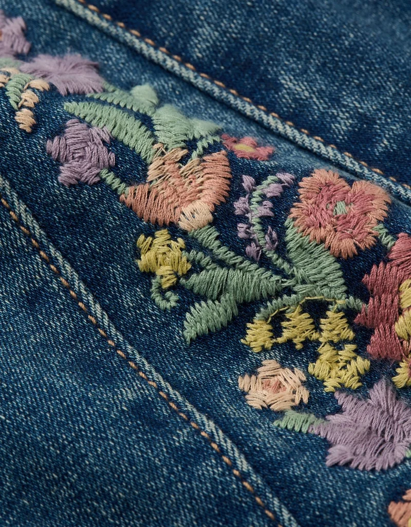 American Eagle  AE Next Level Super High-Waisted Embroidered Flare Jean for Women | Best Price UAE