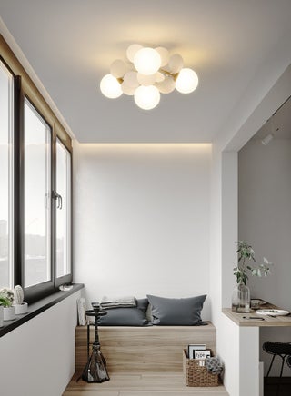Ceiling-4 Lights-White Petals