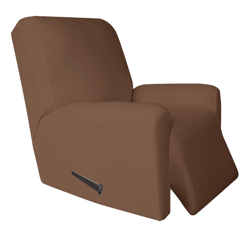 Easy-Going EasyGoing 4 Pieces Microfiber Stretch Recliner Slipcover  Spandex Soft Fitted Sofa Couch Cover Washable Furniture Protector with Elastic Bottom for Kids PetRecliner Brown