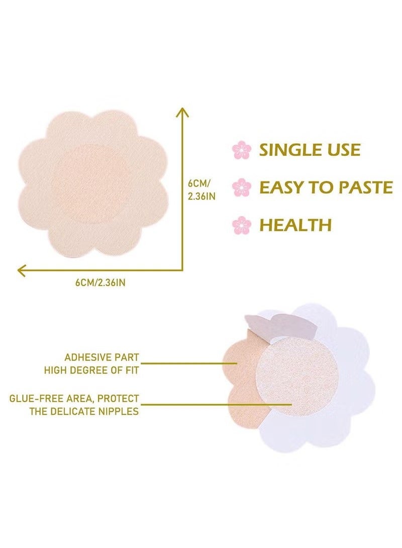 30 زوجا من ملصقات حمالة الصدر غير مرئية وقابلة للتنفس على شكل بتلة ، مناسبة للفتيات والنساء والحفلات - Image 2