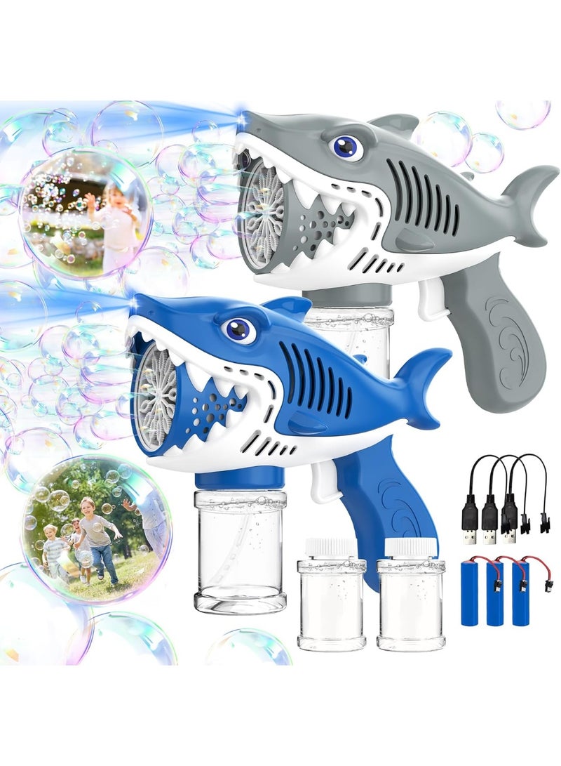 ماركة غير محددة 2 Bubble Guns for Kids, Automatic Bubble Machine Toys for Boys Girls, Electric Bubble Maker with 2 Bubble Solution and 3 Batteries, Outdoor Toys Gifts, Wedding Easter Party Favor - Image 3