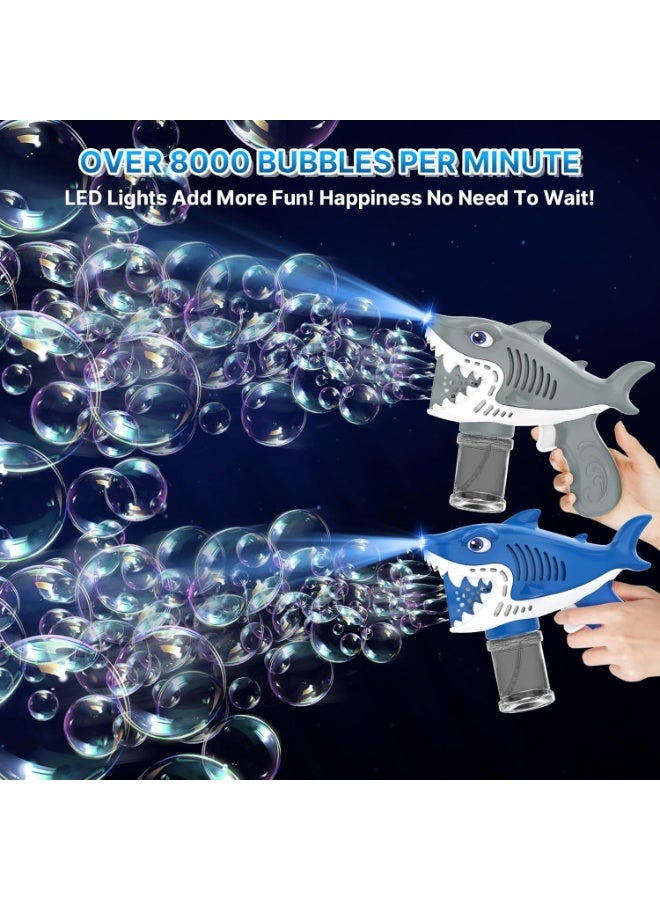 ماركة غير محددة 2 Bubble Guns for Kids, Automatic Bubble Machine Toys for Boys Girls, Electric Bubble Maker with 2 Bubble Solution and 3 Batteries, Outdoor Toys Gifts, Wedding Easter Party Favor - Image 5