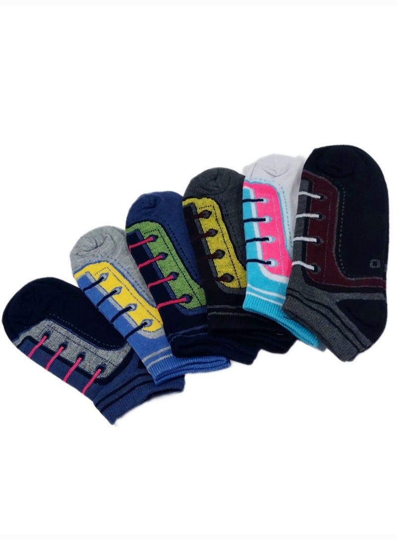 Set of six pairs of Kids cotton blend high quality socks - Image 1