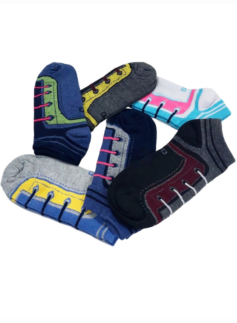 Set of six pairs of Kids cotton blend high quality socks - Image 2
