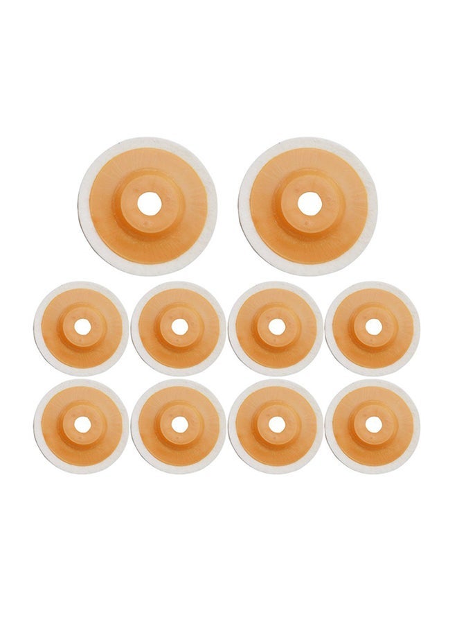 NIBEMINENT 10-Piece Wheel Buffing Pad White/Orange - Image 1
