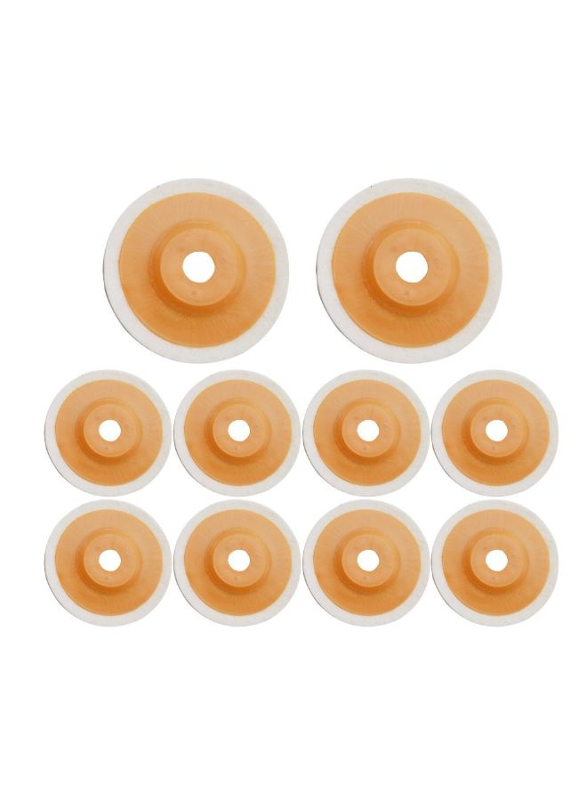NIBEMINENT 10-Piece Wheel Buffing Pad White/Orange - Image 5