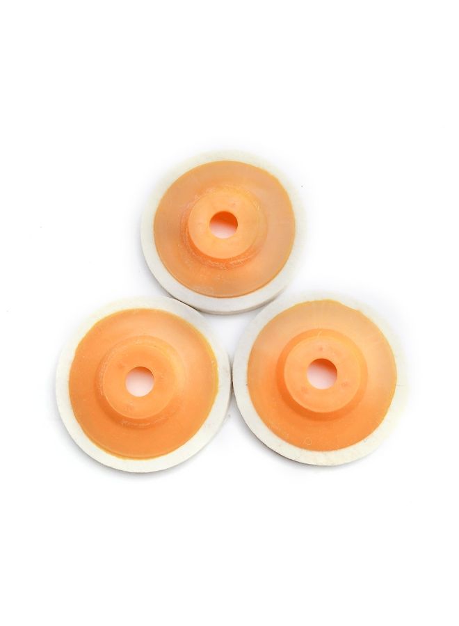 NIBEMINENT 10-Piece Wheel Buffing Pad White/Orange - Image 4