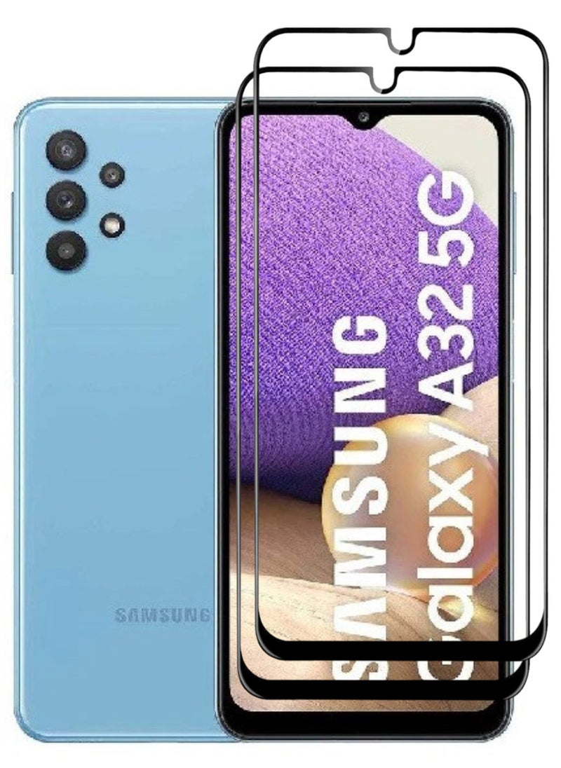 RAYON 2 Pack Tempered Glass Screen Protector 5D Designed For Samsung Galaxy A32 5G Full Screen Coverage And Bubble Free - Image 1