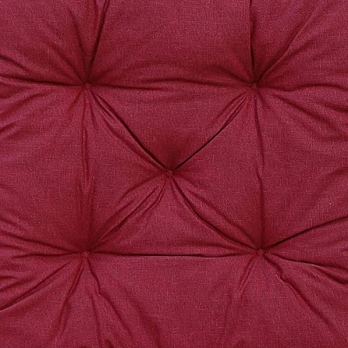 ATOOTFUSION Cotton Thick Bench Cushion Chair Pad Lightweight Table Stool Back Seat Cushion Yoga Chair Pad For Indoor/Outdoor Home Office Garden Bench Decor Cushion 3-Seater, 150 X 50 X 8 Cm (Maroon) - Image 3