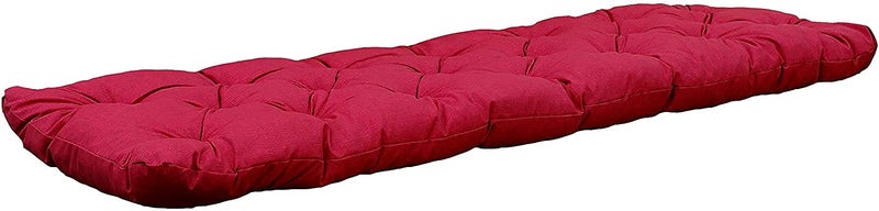 ATOOTFUSION Cotton Thick Bench Cushion Chair Pad Lightweight Table Stool Back Seat Cushion Yoga Chair Pad For Indoor/Outdoor Home Office Garden Bench Decor Cushion 3-Seater, 150 X 50 X 8 Cm (Maroon) - Image 4