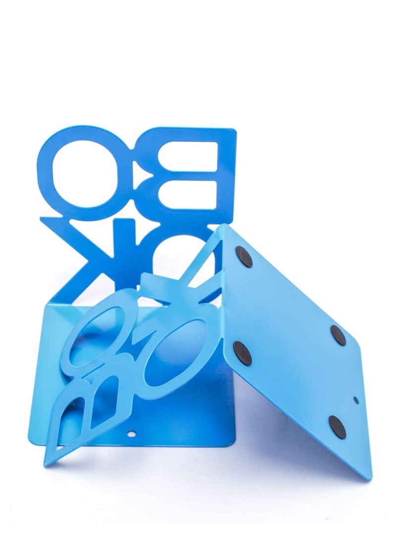 Excefore Book Ends Decorative Metal Book Ends Supports for Bookrack Desk Books Unique Appearance Design Book Shelf Holder Home Decorative Heavy Duty Metal Heavy Duty Bookend 1 Pair - Image 3