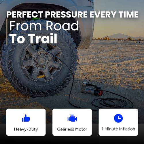VIAIR Digital EVC88P7 - مضخة هواء محمولة لتضخيم إطارات السيارات والشاحنات وSUV وRV | ميزة الإيقاف التلقائي المسبق | قابس موصل مقطورة 7 طرق - Image 5
