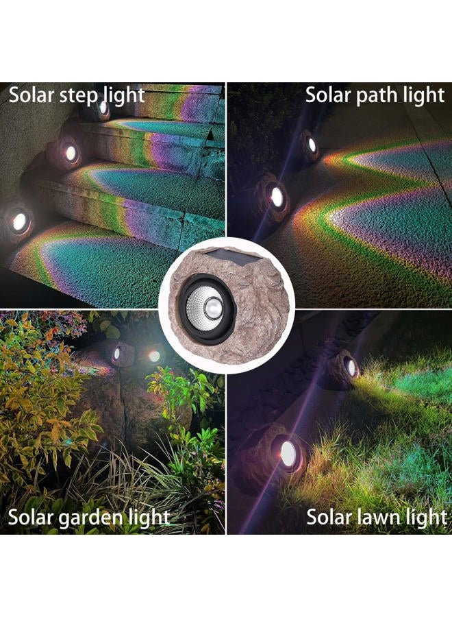 SSCDFDC Solar Rock Lights Outdoor Waterproof, 2 Pack LED Colored Garden Rock Solar Light, Stone Statue Bright Solar Spot Light for Path, Yard, Patio, Lawn, Porch, Yard Decor. - Image 5