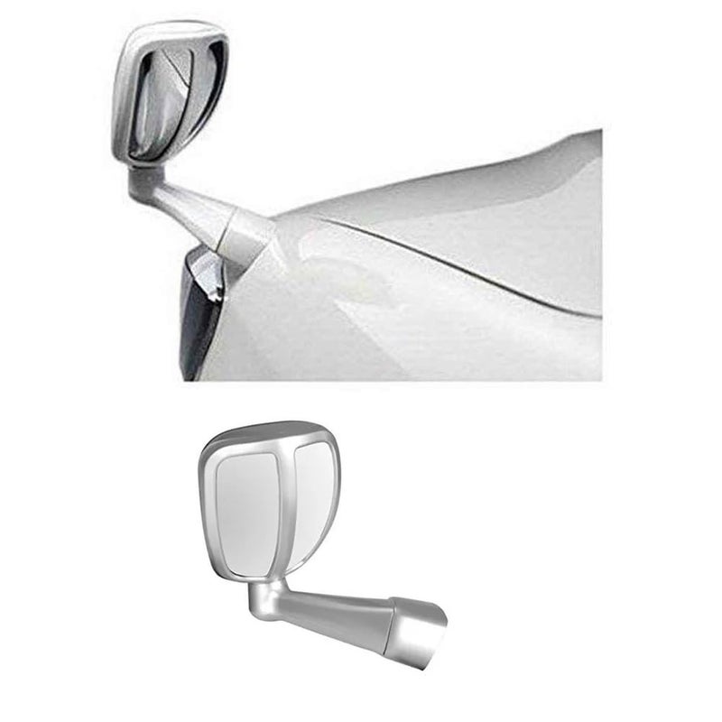 SPREADX SUV Car Wide Angle Front Fender Bonnet Side Hood Blind Mirror Silver Suitable for Fortuner T1 - All models - Image 2