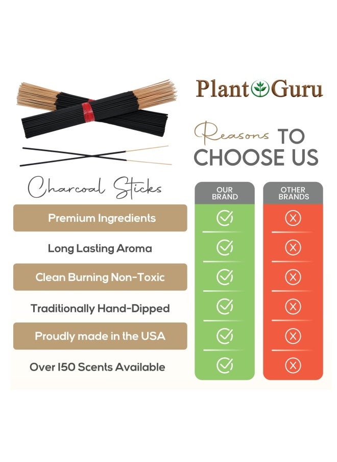 Plant Guru Frankincense and Myrrh Incense Sticks  185 Grams in Each Bundle 85 to 100  Premium Quality Smooth and Clean  Each Stick is 10.5 Inches Long Burn Time is 45 to 60 Minutes Each.  - Image 2