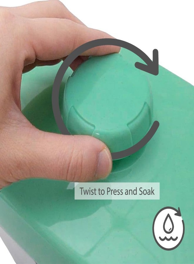 TIKUSAN Instant Pickle Maker Vegetable Press Tsukemono Container Round Made in Japan BPA Free (Green 0.8L) - Image 5