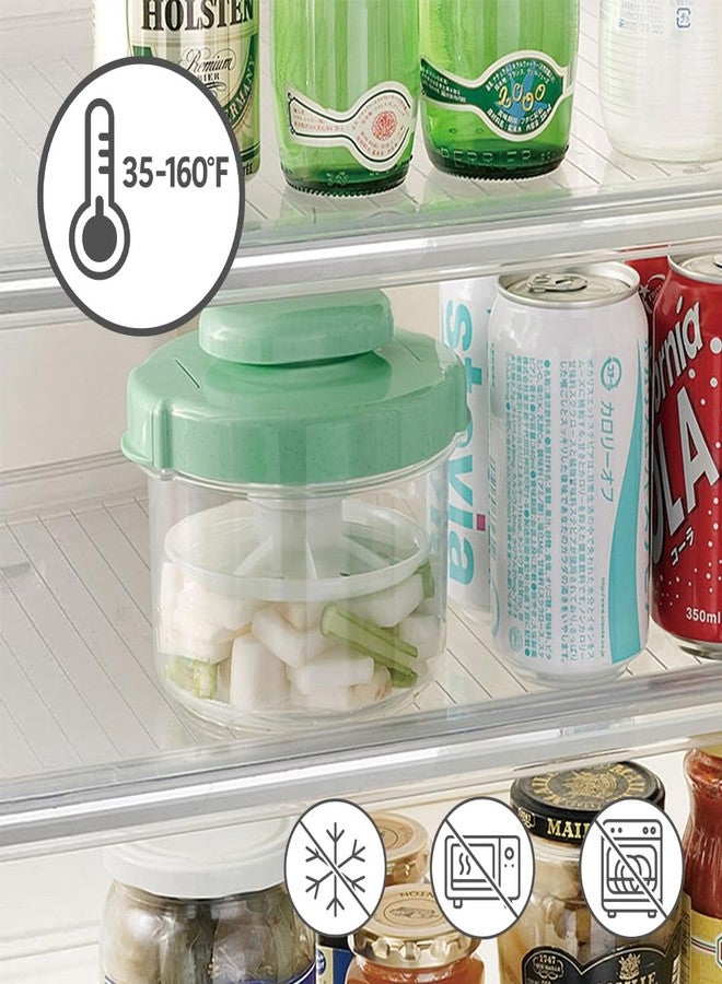 TIKUSAN Instant Pickle Maker Vegetable Press Tsukemono Container Round Made in Japan BPA Free (Green 0.8L) - Image 3