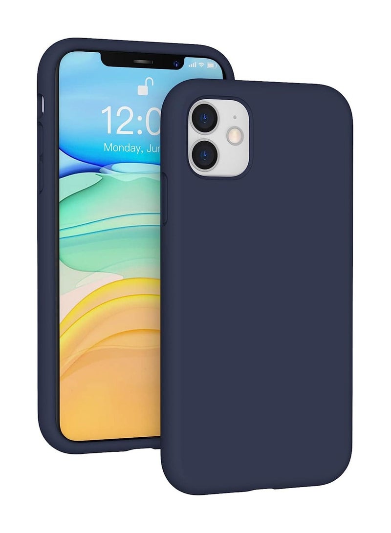 Y&D IPhone 11 Soft Liquid Silicone Gel Case Full Body Shockproof Rubber Protection Matte Finish Cover Soft Microfiber Lining Cushion Slim Back Case iPhone 11, Blue - Image 1