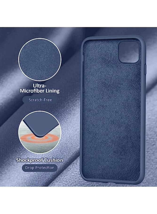 Y&D IPhone 11 Soft Liquid Silicone Gel Case Full Body Shockproof Rubber Protection Matte Finish Cover Soft Microfiber Lining Cushion Slim Back Case iPhone 11, Blue - Image 3