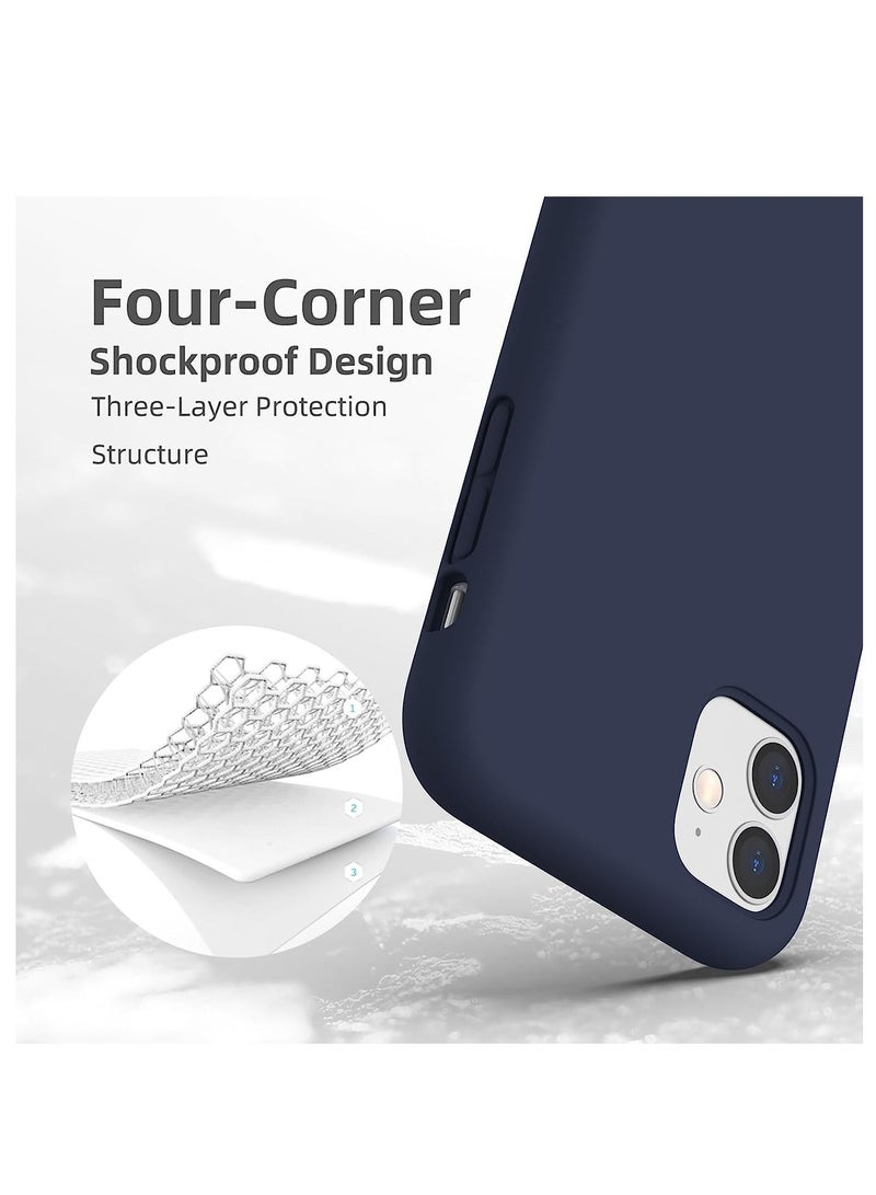Y&D IPhone 11 Soft Liquid Silicone Gel Case Full Body Shockproof Rubber Protection Matte Finish Cover Soft Microfiber Lining Cushion Slim Back Case iPhone 11, Blue - Image 2