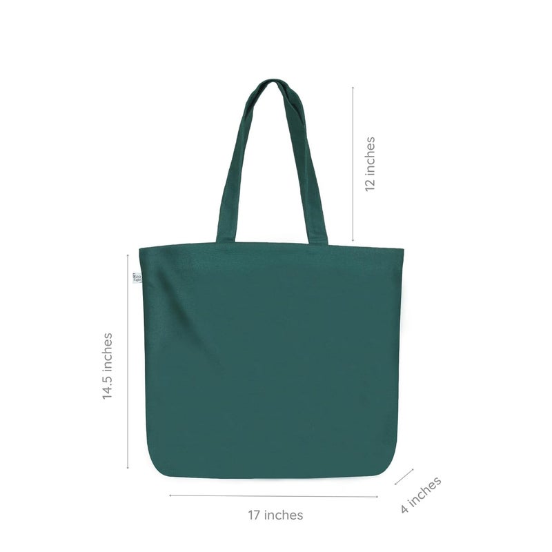 EcoRight Large Canvas Tote Bag for Women, Tote Handbags for Women with Zipper & Inner Pocket for College, Shopping, Office - Image 4