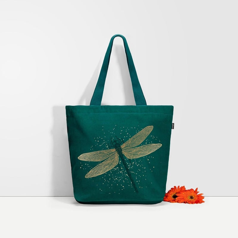 EcoRight Large Canvas Tote Bag for Women, Tote Handbags for Women with Zipper & Inner Pocket for College, Shopping, Office - Image 2