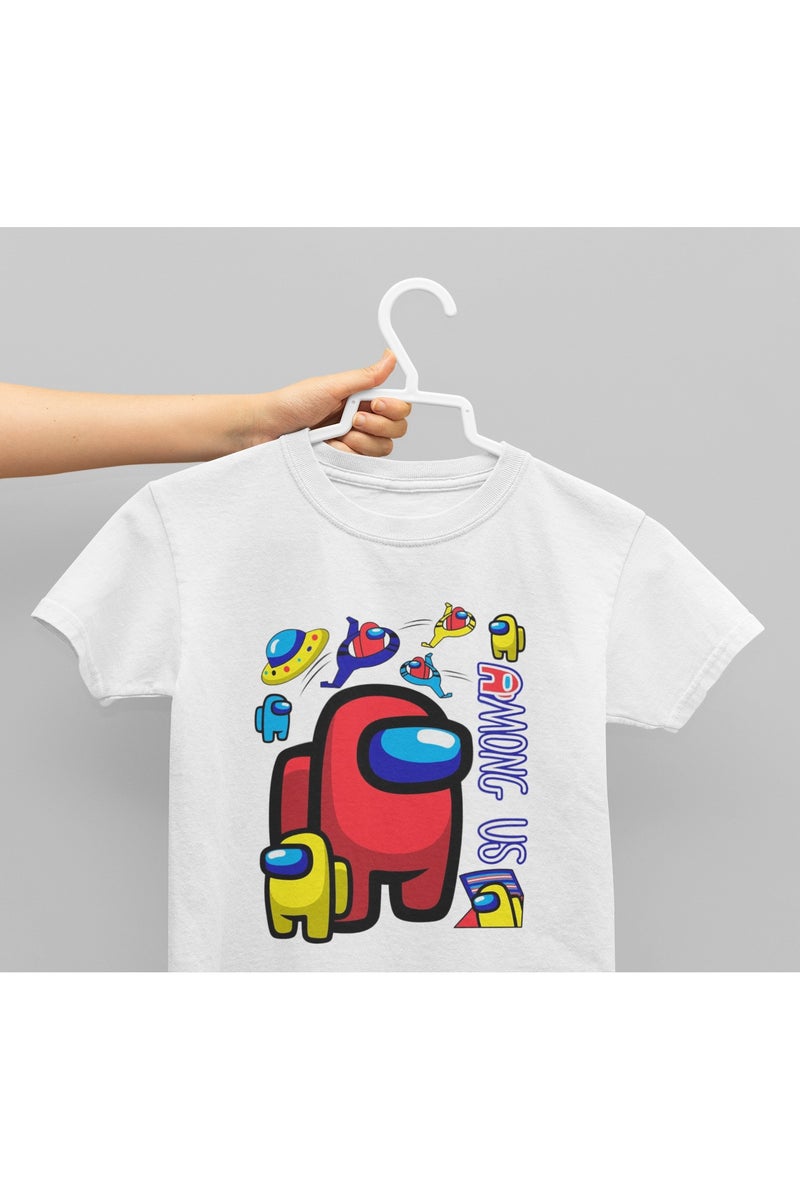 ZOOM Colorful Among Us Kids T-Shirt with Space Theme Design