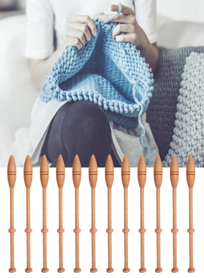 Focket 12Pcs Bobbin Lace Bobbins, 4.3in Vintage French Craft Turned Wood Weaving Tools Lacemaking Bobbins Crafted from Hardwood, Bobbin Lace Online Lace Making Supplies Lace Maker - Image 5