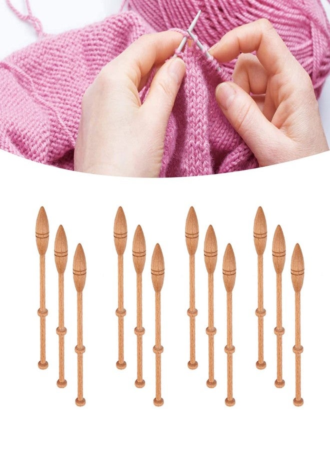 Focket 12Pcs Bobbin Lace Bobbins, 4.3in Vintage French Craft Turned Wood Weaving Tools Lacemaking Bobbins Crafted from Hardwood, Bobbin Lace Online Lace Making Supplies Lace Maker - Image 3
