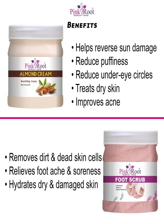 Pink Root Almond Cream 500gm with Foot Scrub 500gm - Image 5