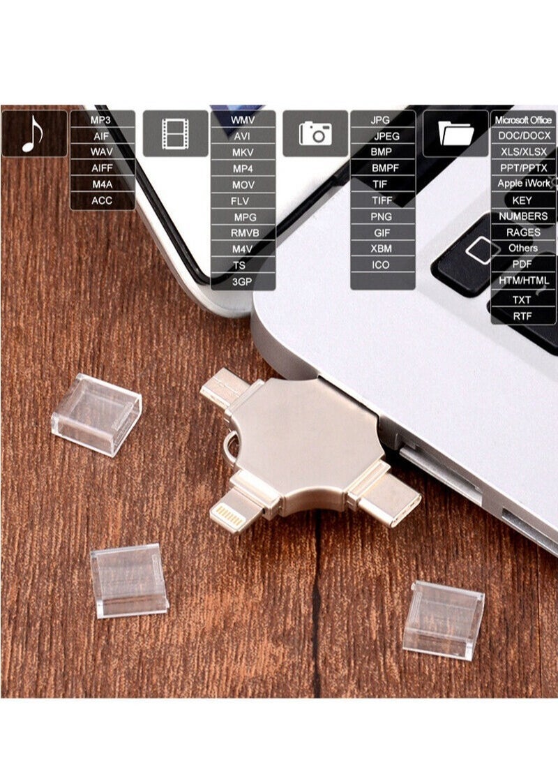 Gravity High Speed 4 In 1 Multi-function OTG USB Flash Drive Type-C Pen drive 3.0 Memory Disk For iPad Android iOS PC 512GB - Image 5