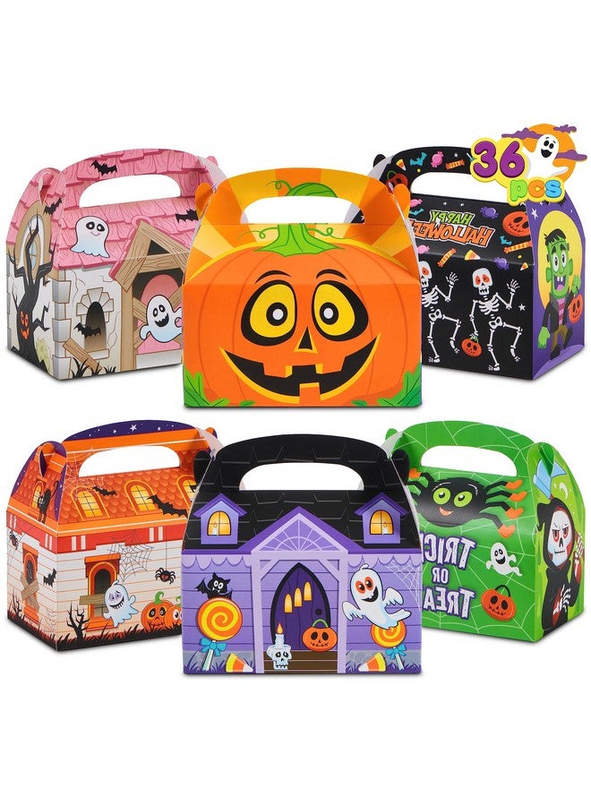 JOYIN 36 PCS Halloween Cardboard Treat Boxes Trick or Treat Candy Boxes Cookies Goodie Bags for Halloween Party Favor Supplies, Classroom Exchange Goody Bags - Image 1