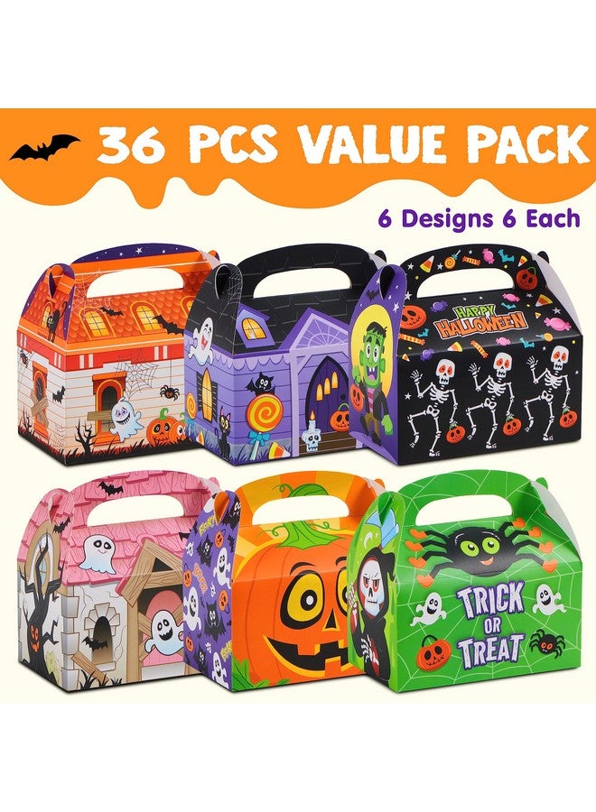 JOYIN 36 PCS Halloween Cardboard Treat Boxes Trick or Treat Candy Boxes Cookies Goodie Bags for Halloween Party Favor Supplies, Classroom Exchange Goody Bags - Image 2