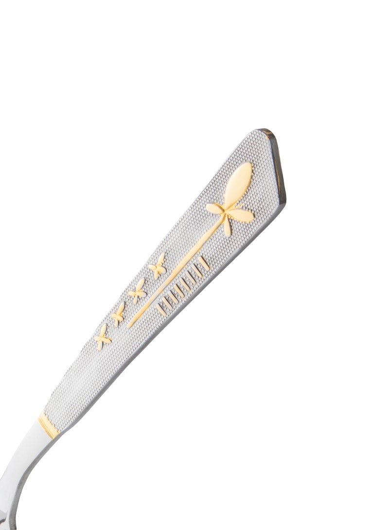 Hic 12 Pieces Stainless Steel Dessert Spoons With Gold - Image 4