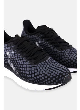 361 Degrees Women Lace Up Running Sports Shoes, Black  - Image 3