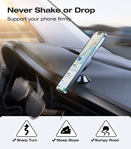 VICSEED 2025 Upgrade for MagSafe Car Mount, [Military-Grade] [High & Low Temp Resistance] Magnetic Phone Holder for Car Dashboard 360 Rotatable Car Phone Holder Mount for iPhone 17 Pro Max 16 15 14 13 - Image 4