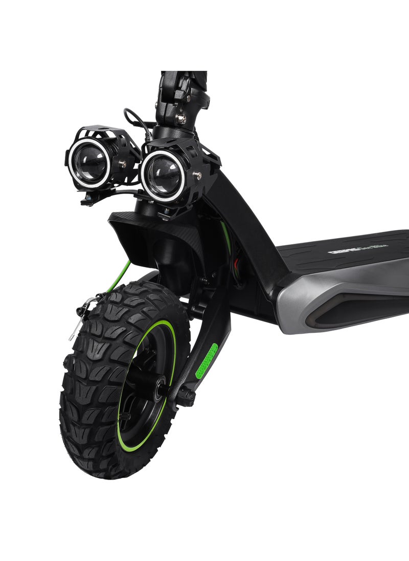 GEEPAS - 10" Electric Scooter with Suspension Digital LED Display | Brake Lights, Front & Rear Suspension| Adjustable Speed, Powerful Performance | GEST63089 Black - Image 1