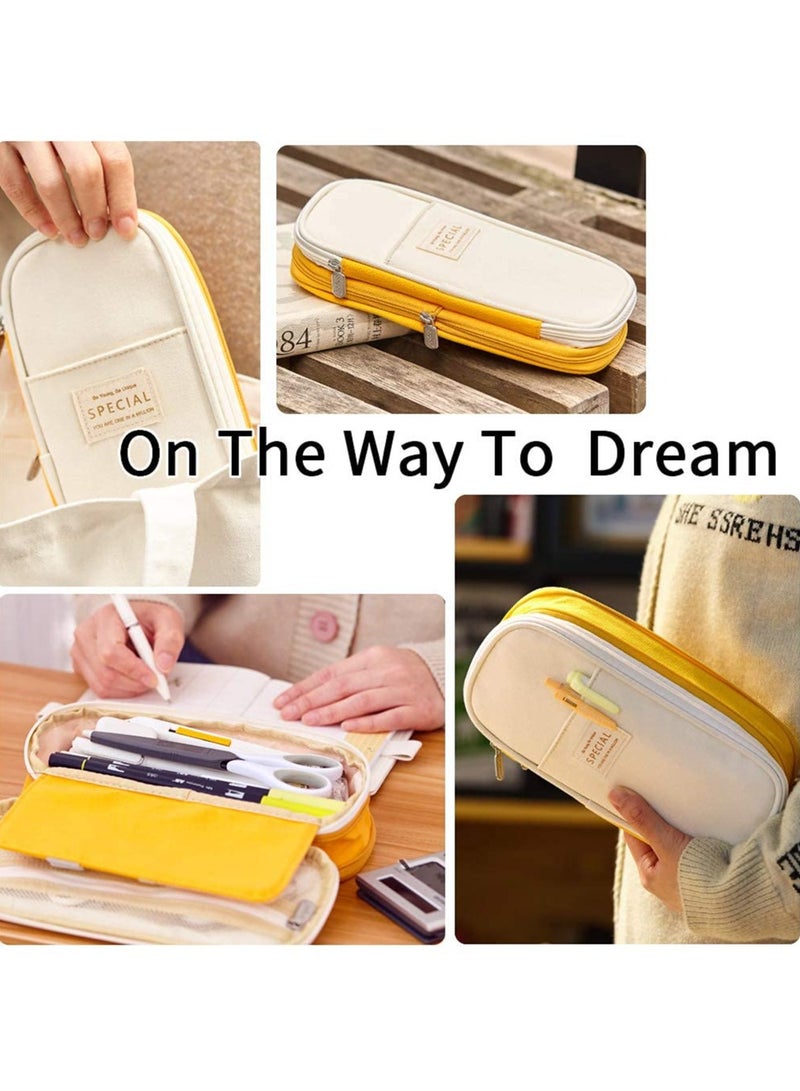 Loquat Big Capacity Pencil Pen Case, Pen Case Office College School Large Storage High Capacity Bag, Holder Box Organizer Light, Fashionable pencil case for boys and girls - Image 5