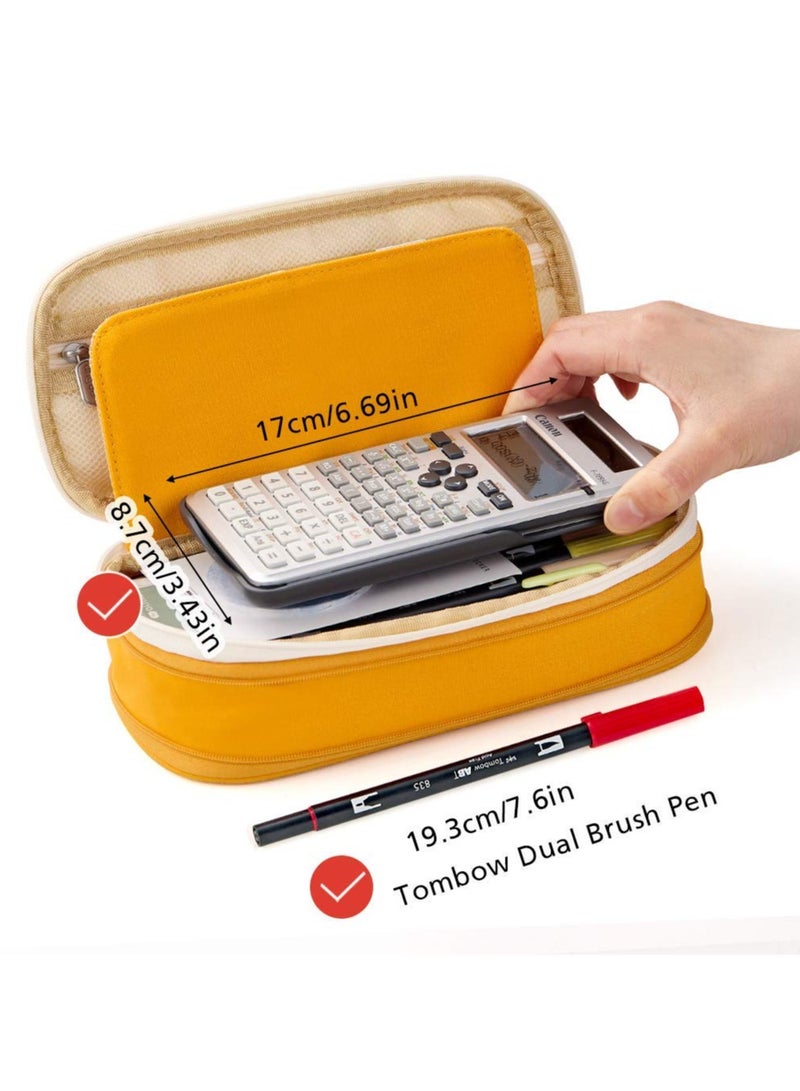 Loquat Big Capacity Pencil Pen Case, Pen Case Office College School Large Storage High Capacity Bag, Holder Box Organizer Light, Fashionable pencil case for boys and girls - Image 4